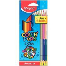 Lápis de Cor Maped Colorpeps Star - 12 Lápis - 15 Cores