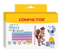 Lápis De Cor Maxx Pastel 12 Cores + 1 Apontador Compactor