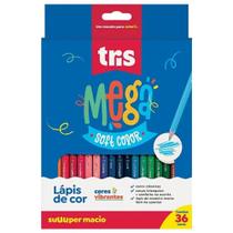 Lápis de Cor Mega Soft Color 36 Cores TRIS