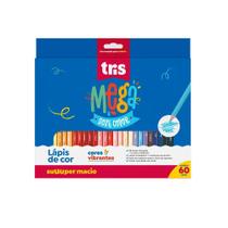 Lápis de cor Mega Soft Color - 60 cores - Tris Lápis de cor Mega Soft Color - 60 cores - Tris