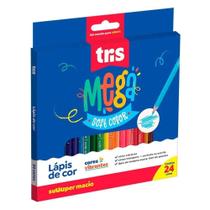 Lápis De Cor Mega Soft Color - Cores Clássicas - 24 Cores da Tris Ref 678252