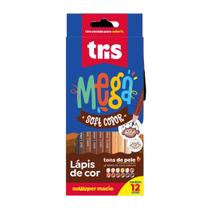 Lápis De Cor Mega Soft Color Tons De Pele 12 Cores Tris