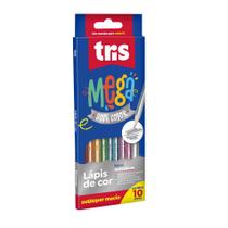 Lápis De Cor Mega Soft Color - Tons Metálicos - 10 Cores - Tris