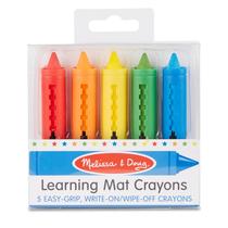 Lápis de cor Melissa & Doug Learning Mat 5 cores