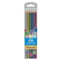 Lápis de Cor Metálico CIS Criatic - 6 Cores Lápis de Cor Metálico CIS Criatic - 6 Cores