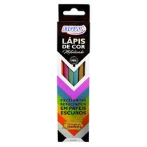Lápis de Cor Metalizado 6 Cores - BRW Lápis de Cor Metalizado 6 Cores - BRW