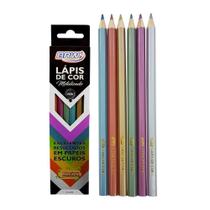 Lápis De Cor Metalizado C/ 6 Cores - BRW