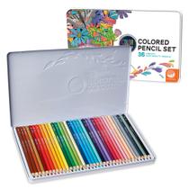 Lápis de cor MindWare Color by Number, conjunto de 36 com lata