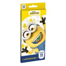 Lápis de Cor Minions - 12 Cores - Corpo Arredondado e Traço Macio Lápis de Cor Minions - 12 Cores - Corpo Arredondado e Traço Macio