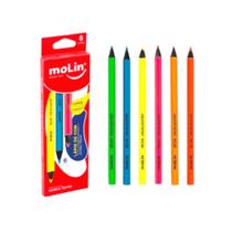 Lápis de Cor Molin Marca Texto Neon Jumbo 06 Cores Lápis de Cor Molin Marca Texto Neon Jumbo 06 Cores