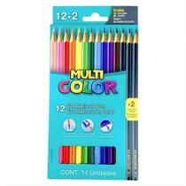 Lápis de Cor Multi Color 12 Cores Mais 2 EcoLápis Grafite - Faber Castell Lápis de Cor Multi Color 12 Cores Mais 2 EcoLápis Grafite - Faber Castell
