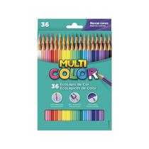 Lápis de cor Multi Color EcoLápis com 36 cores, ponta resistente, fácil de apontar, cores fortes.