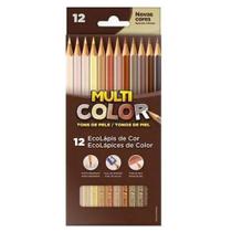 Lápis de cor multicolor 12 cores tons de pele - MULTI COLOR