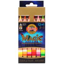 Lápis De Cor Multicolorido 12 Cores Magic 3 Em 1 - Koh-i-noor