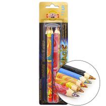 Lápis de Cor Multicolorido Jumbo Koh-I-Nor - 5 Cores