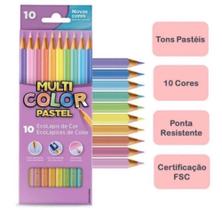 Lápis De Cor Multicolors 10 Cores Tons Pastéis Ecolápis Faber Castell Lápis De Cor Multicolors 10 Cores Tons Pastéis Ecolápis Faber Castell