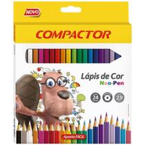Lápis de Cor Neo-Pen 2,9mm - 24 Cores - Compactor