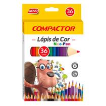 Lapis de cor neo pen madeira 2.9 mm com 36 cores - compactor