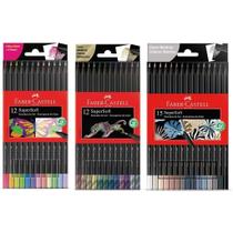 Lápis De Cor Neon Pastel Metalica Neutro Super Soft Faber Lápis De Cor Neon Pastel Metalica Neutro Super Soft Faber