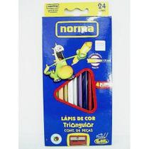 Lapis De Cor Norma 24 Cores Triangular Com Apontador