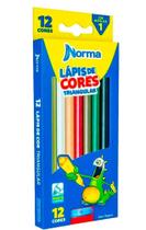 Lápis De Cor Norma Triangular C/12 Cores + Apontador