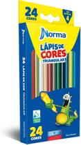 Lápis De Cor Norma Triangular C/24 Cores + Apontador