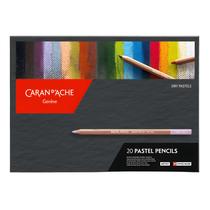 Lápis de Cor Pastel Seco Caran D'ache com 20 Cores