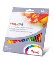 Lápis De Cor Pentel Arts 24 Cores- Uso Artístico Tradicional