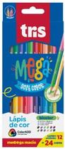 Lápis de Cor Ponta Dupla Mega Soft Color Bicolor 12 Cores Tris Lápis de Cor Ponta Dupla Mega Soft Color Bicolor 12 Cores Tris