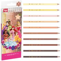 Lápis de Cor Princesas Disney Tons da Pele 10 Cores - Tris