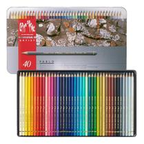 Lápis De Cor Profissional Caran D'ache Pablo 40 Cores