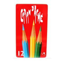Lápis de Cor Red Caran D'ache Estojo Lata com 12 cores 288.412