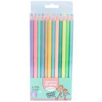 Lápis de Cor Redondo 12 Cores Pastel Trend Leo & Leo