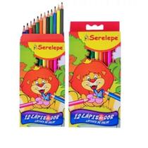 Lápis de cor redondo 12 cores - Serelepe - Ecole