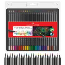 Lápis de Cor Redondo Ecolápis FaberCastell Faber Castell SuperSoft com 50 Cores Kit Pintura Artistíco Profissional