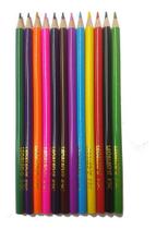 Lápis De Cor Redondo Escolar 12 Cores Colorir Leo & Leo