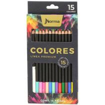 Lápis de COR Redondo Norma Premium 15 Cores - Waleu