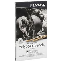 Lapis de Cor Rembrand Polycolor Set com 12 Cores Tons de Cinza