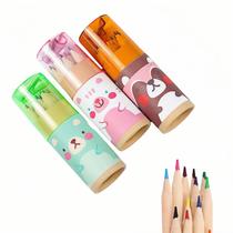 Lápis de cor RyanDesign 36 mini lápis com 3 tubos e apontador Lápis de cor RyanDesign 36 mini lápis com 3 tubos e apontador