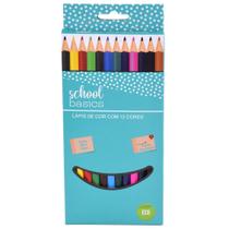 Lápis de Cor School Basics 12 Cores MP Ponta Resistente Lápis de Cor School Basics 12 Cores MP Ponta Resistente