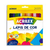Lápis de Cor, Sextavado, 24 Cores, Acrilex Lápis de Cor, Sextavado, 24 Cores, Acrilex