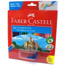 Lápis De Cor Sextavado 24 Cores + Apontador - Faber Castell - Faber-castell
