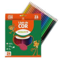 Lápis de cor sextavado 24 cores Leonora