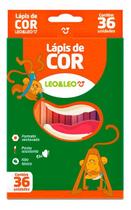 Lápis de Cor Sextavado 36 Cores para Desenho e Arte Escolar LEOeLEO