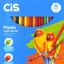 Lápis de Cor Sextavado 48 cores Plastic - Cis