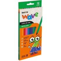 Lapis de COR Sextavado Bazze Wave Reciclado 12 Cores