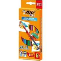 Lapis de COR Sextavado BIC Bicolor 12 Lapis 24 Cores PCT.C/06 Lapis de COR Sextavado BIC Bicolor 12 Lapis 24 Cores PCT.C/06
