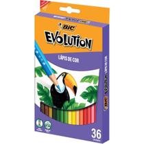 Lápis de COR Sextavado BIC Evolution 36 Cores - Pacote com 3 Caixas