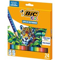 Lápis de COR Sextavado BIC KIDS Madeira 24 Cores Pacote com 6 Conjuntos