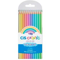 Lápis De Cor Sextavado C/ 12 Cores Tons Pastel CRIATIC CiS Lápis De Cor Sextavado C/ 12 Cores Tons Pastel CRIATIC CiS